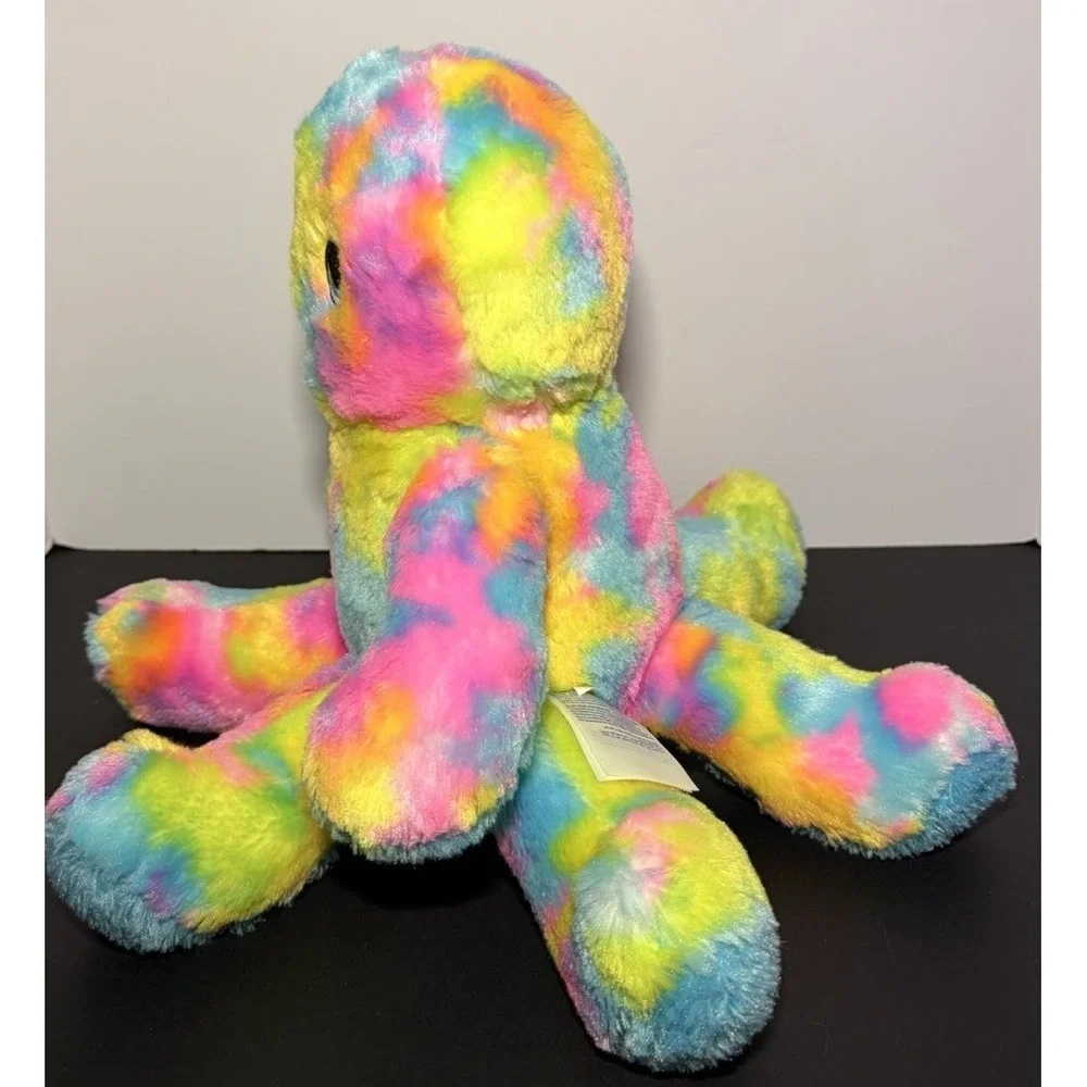 Build A Bear BAB‎ Octopus Rainbow Tie Dye Stuffed Soft Animal Plush Toy